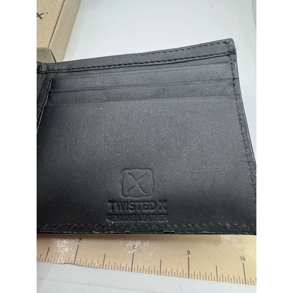 Twisted X Mens Black Leather Southwestern Arrow Bifold Wallet XH-557B New